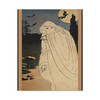 Spectral Haunting: Vintage Halloween Illustration, Ghostly Landscape Sketch - Unframed Canvas Wall Art Decor