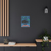 Neon Nocturne: Halloween Haunt, Spooky Bat Silhouette Graphic - Unframed Canvas Wall Art Decor