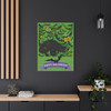 Midnight Whiskers: Halloween Spectral Scene, Vintage Whimsy Illustration - Unframed Canvas Wall Art Decor