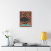 Midnight Whiskers: Halloween Cat Illustration, Vintage Spooky Design - Unframed Canvas Wall Art Decor
