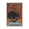 Midnight Whiskers: Halloween Cat Illustration, Vintage Spooky Design - Unframed Canvas Wall Art Decor