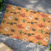 Kawaii Halloween Parade: Cute Cartoon Characters, Whimsical Seasonal Pattern Doormat