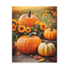 Rustic Farmhouse Fall Scene: Harvest Pumpkin Palette - Unframed Canvas Wall Art Decor 16″ x 20″ (Vertical)/1.25"