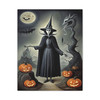 Witching Hour: Moonlit Halloween Landscape, Gothic Spellbound Scene - Unframed Canvas Wall Art Decor 16″ x 20″ (Vertical)/1.25"