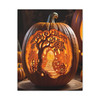 Halloween Pumpkin Carving Art, Intricate Seasonal Decor - Unframed Canvas Wall Art Decor 16″ x 20″ (Vertical)/1.25"