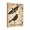 Nocturnal Haunting: Gothic Moth and Raven Illustration - Unframed Canvas Wall Art Decor 16″ x 20″ (Vertical)/1.25"