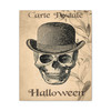 Macabre Menswear: Victorian Skull Postcard, Vintage Halloween - Unframed Canvas Wall Art Decor 16″ x 20″ (Vertical)/1.25"