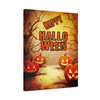 Halloween Glowing Jack-o'-Lanterns, Vintage Autumn Landscape - Unframed Canvas Wall Art Decor 16″ x 20″ (Vertical)/1.25"