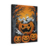 Haunting Halloween Harvest: Pumpkin Phantoms Unleashed - Unframed Canvas Wall Art Decor 16″ x 20″ (Vertical)/1.25"
