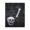 Gothic Halloween Skull Composition, Monochrome Mortality Art - Unframed Canvas Wall Art Decor 16″ x 20″ (Vertical)/1.25"