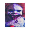 Sinister Clown Portrait, Watercolor Horror Art - Unframed Canvas Wall Art Decor 16″ x 20″ (Vertical)/1.25"