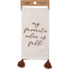Cotton Kitchen Dish Towel With Tassels - My Favorite Color Is Fall  from Primitives by Kathy