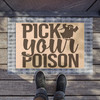 Halloween Anti-Slip Coir Doormat 24" x 16" - Pick Your Poison: Ghostly Gothic Design