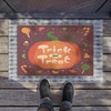 Halloween Anti-Slip Coir Doormat 24" x 16" - Candy Delight: Playful Pumpkin Design