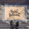 Halloween Anti-Slip Coir Doormat 24" x 16" - Spooky Celebration: Minimalist Bat Design Halloween Anti-Slip Coir Doormat 24" x 16" - Spooky Celebration: Minimalist Bat Design