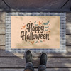Happy Halloween Anti-Slip Coir Doormat 24" x 16" - Festive Bat Flight