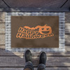 Halloween Anti-Slip Coir Doormat 24" x 16" - Playful Cute Jack-o'-Lantern Festive Design
