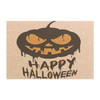 Halloween Anti-Slip Coir Doormat 24" x 16" - Melting Menace: Halloween Jack-o'-Lantern Graphic