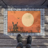 Halloween Anti-Slip Coir Doormat 24" x 16" - Haunted House at Twilight