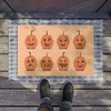 Halloween Anti-Slip Coir Doormat 24" x 16" - Halloween Pumpkin Smiles