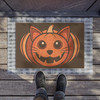 Halloween Anti-Slip Coir Doormat 24" x 16" - Pumpkin Kitty
