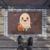 Halloween Anti-Slip Coir Doormat 24" x 16"- Ghostly Glee