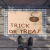 Halloween Anti-Slip Coir Doormat 24" x 16" - Trick or Treat: Classic Pumpkin