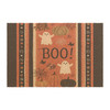 Halloween Anti-Slip Coir Doormat 24" x 16" - Spooky Spectral Celebration: Halloween Ghost Gathering
