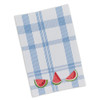 Cotton Kitchen Dish Towel - Watermelon Slice Design With Blue Stripes 18x28 from Design Imports