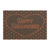 Halloween Anti-Slip Coir Doormat 24" x 16" - Heartfelt Halloween Glow: Festive Orange Typography, Spooky Seasonal Design