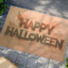 Halloween Anti-Slip Coir Doormat 24" x 16" - Haunting Halloween Typographics: Dripping Spooky Letters, Atmospheric Design