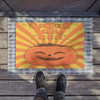 Halloween Anti-Slip Coir Doormat 24" x 16" - Trick or Treat Delight: Retro Halloween Jack-o'-Lantern