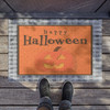 Happy Halloween Anti-Slip Coir Doormat 24" x 16" - Festive Seasonal Classic Jack-o'-Lantern