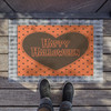 Happy Halloween Anti-Slip Coir Doormat 24" x 16" - Heart Glow: Festive Orange Polka Dot Design Happy Halloween Anti-Slip Coir Doormat 24" x 16" - Heart Glow: Festive Orange Polka Dot Design