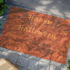 Happy Halloween Anti-Slip Coir Doormat 24" x 16" - Molten Glow: Fiery Festive Design, Lava-Inspired Seasonal