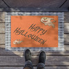 Happy Halloween Anti-Slip Coir Doormat 24" x 16" - Spooky Spirits Playful Ghosts