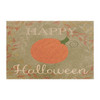 Halloween Anti-Slip Coir Doormat 24" x 16" - Harvest Moon Pumpkin: Seasonal Halloween Greeting