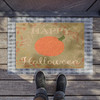 Halloween Anti-Slip Coir Doormat 24" x 16" - Harvest Moon Pumpkin: Seasonal Halloween Greeting