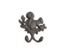 Handcrafted Cast Iron Squirrel with Acorn Decorative Double Metal Wall Hooks 8" from Hampton Creations Handcrafted Cast Iron Squirrel with Acorn Decorative Double Metal Wall Hooks 8" from Hampton Creations