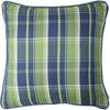 Green & Blue Plaid Design Decorative Cotton & Velvet Throw Pillow 16x16 from Primitives by Kathy