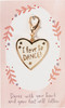 Heart Shaped I Love To Dance Enamel Charm & Backer Card 1.5 Inch from Primitives by Kathy