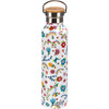 Insulated Stainless Steel Water Bottle Thermos - Make It Happen - Floral Print Design 25 Oz from Primitives by Kathy