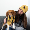 Dog Lover - Love My Beagle Embroidered Yellow Cotton Baseball Cap - Pet Collection by Primitives by Kathy - One Size Fits Most with Adjustable Brass Closure