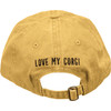 Dog Lover - Love My Corgi Embroidered Cotton Baseball Cap - Pet Collection from Primitives by Kathy - One Size Fits Most with Adjustable Brass Closure
