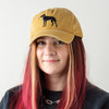 Dog Lover Love My Great Dane - Yellow Embroidered Cotton Baseball Cap - Pet Collection from Primitives by Kathy - One Size Fits Most with Adjustable Brass Closure