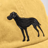 Dog Lover Love My Great Dane - Yellow Embroidered Cotton Baseball Cap - Pet Collection from Primitives by Kathy - One Size Fits Most with Adjustable Brass Closure