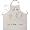 Cotton-Linen Blend Bunny and Bee Cottagecore Collection Apron - 27.50 In x 28 In from Primitives by Kathy