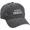 Here For The Snacks Sports Collection Baseball Cap by Primitives by Kathy - Embroidered - One Size Fits Most - Adjustable Buckle - Cotton from Primitives by Kathy