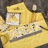 Vibrant Yellow Garden Collection Cotton Apron with Watercolor Lemon Designs and 'Zesty' Sentiment - 27.50 x 28 from Primitives by Kathy