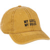 My Grill My Rules" Embroidered Golden Yellow Baseball Cap from the Grilling & Chilling Collection by Primitives by Kathy